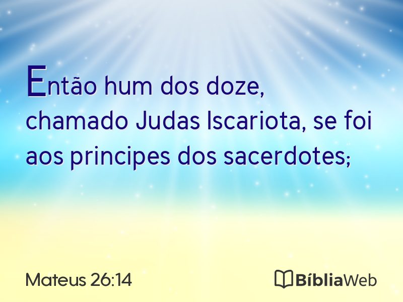Mateus 26:14 em imagem para compartilhar
