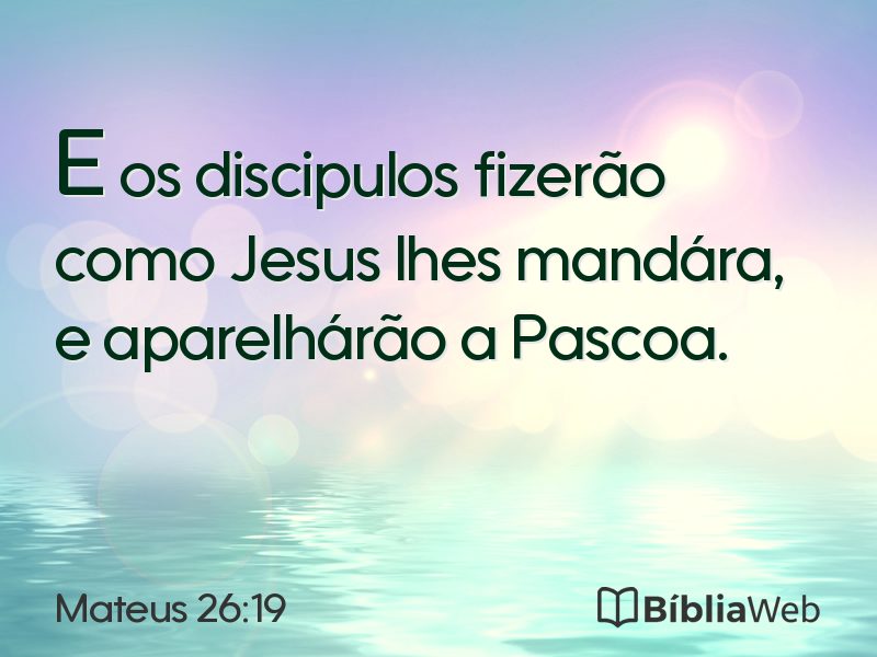 Mateus 26:19 em imagem para compartilhar