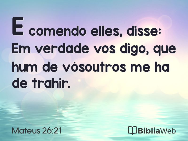 Mateus 26:21 em imagem para compartilhar