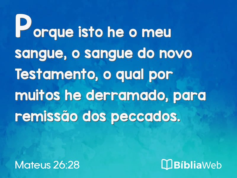 Mateus 26:28 em imagem para compartilhar