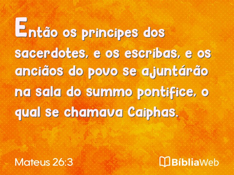 Mateus 26:3 em imagem para compartilhar