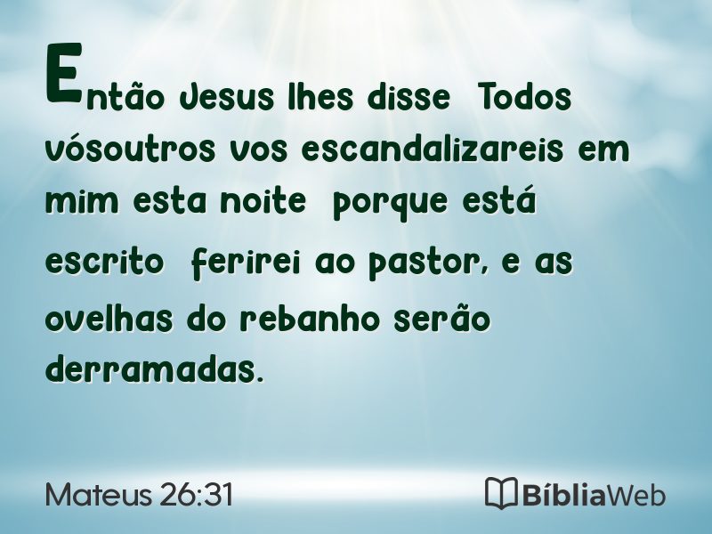 Mateus 26:31 em imagem para compartilhar