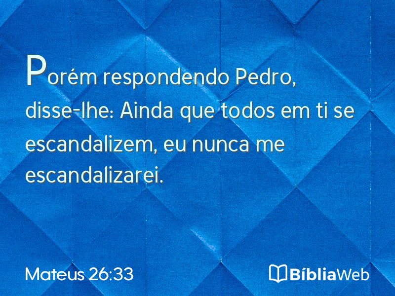 Mateus 26:33 em imagem para compartilhar