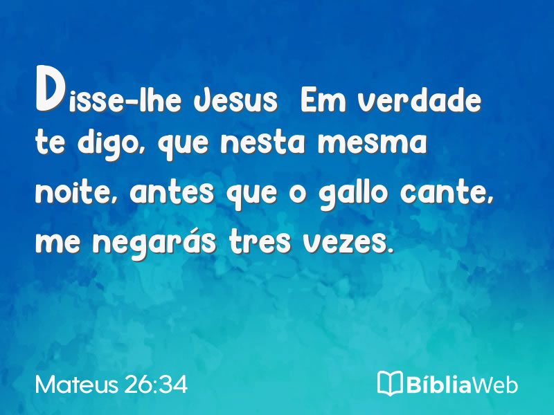 Mateus 26:34 em imagem para compartilhar