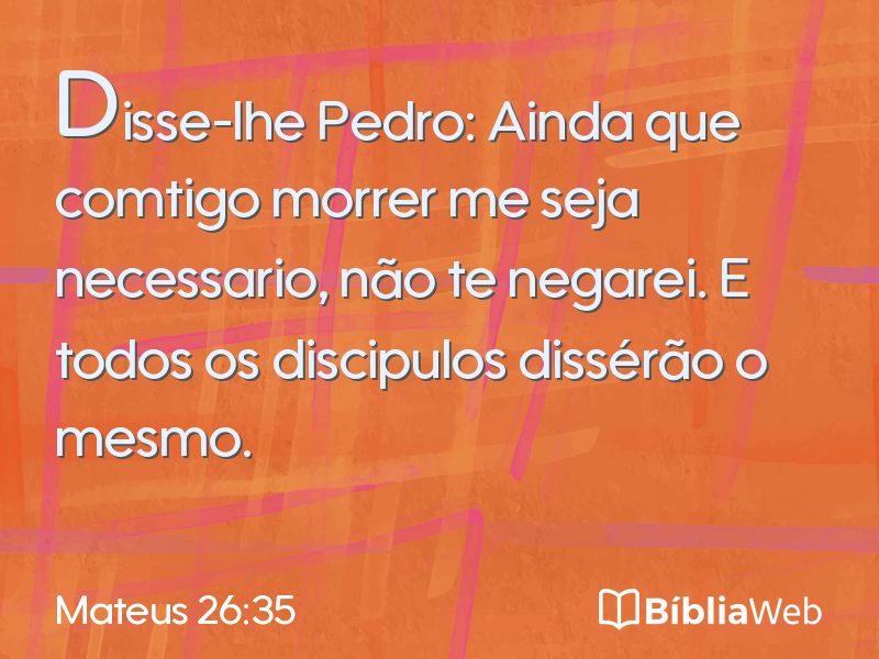 Mateus 26:35 em imagem para compartilhar