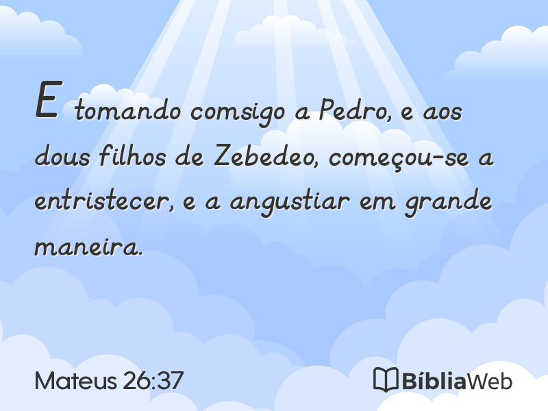 Mateus 26:37 em imagem para compartilhar