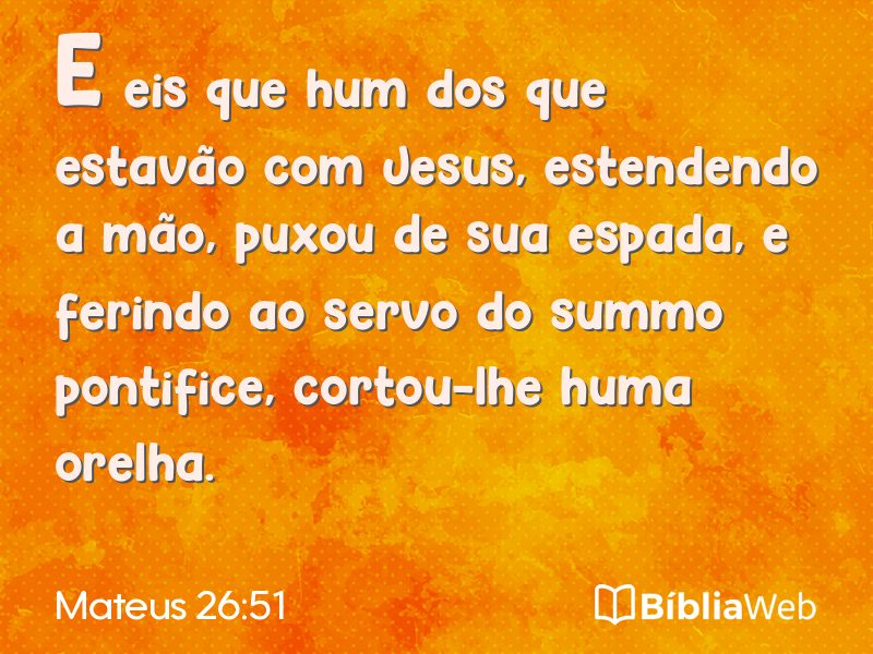 Mateus 26:51 em imagem para compartilhar