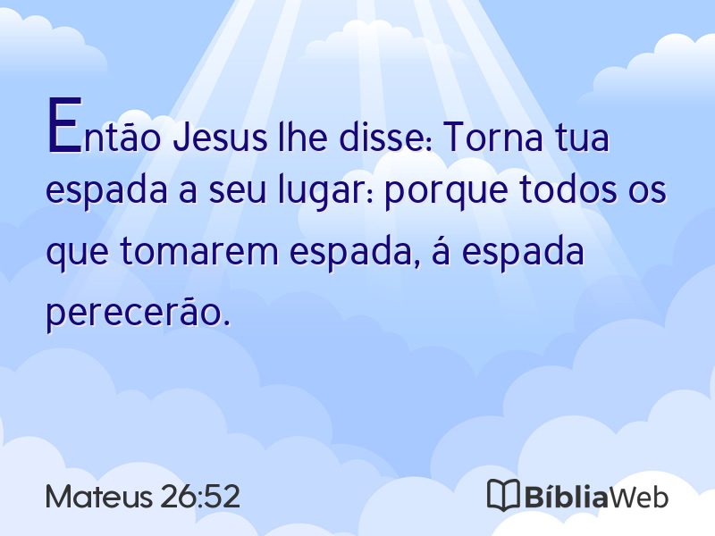 Mateus 26:52 em imagem para compartilhar