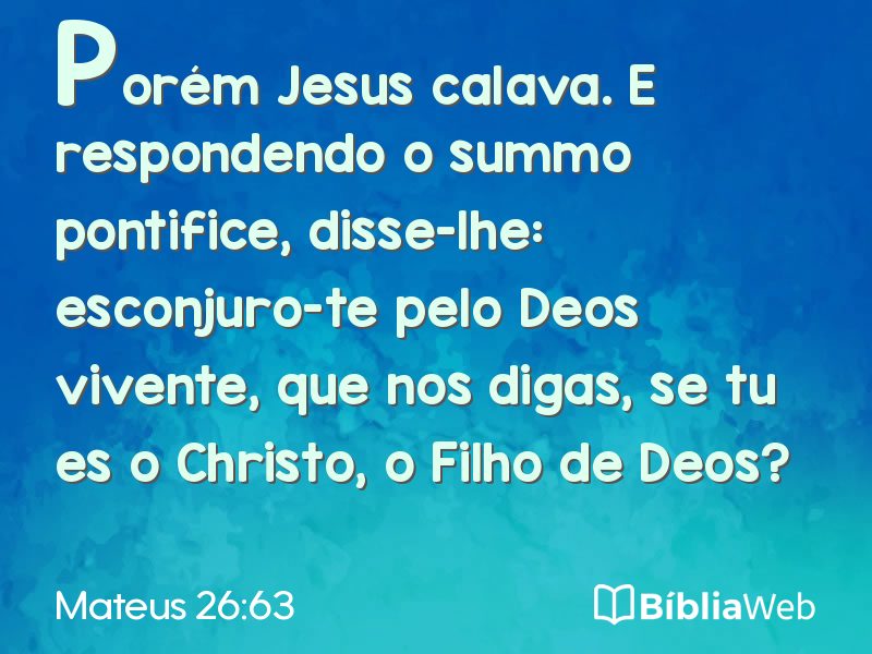 Mateus 26:63 em imagem para compartilhar