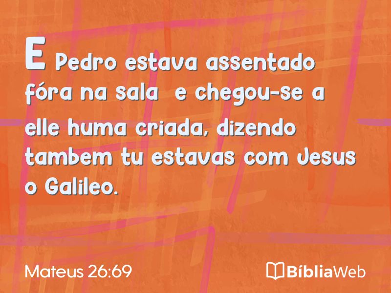 Mateus 26:69 em imagem para compartilhar