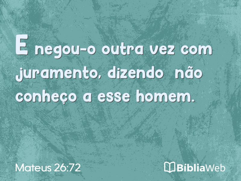 Mateus 26:72 em imagem para compartilhar