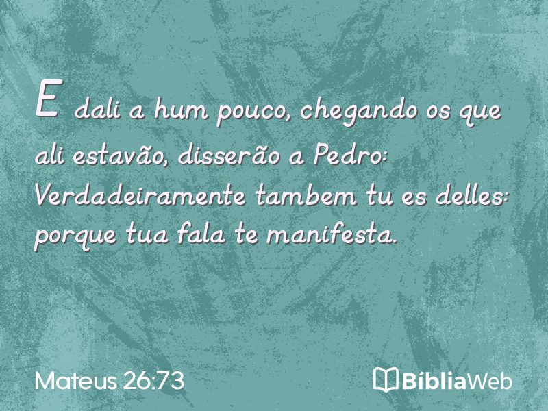 Mateus 26:73 em imagem para compartilhar