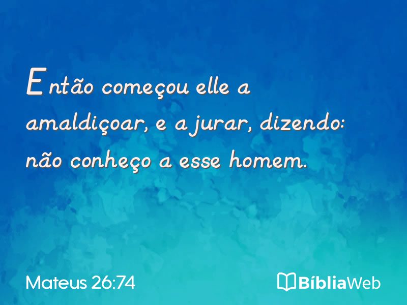 Mateus 26:74 em imagem para compartilhar