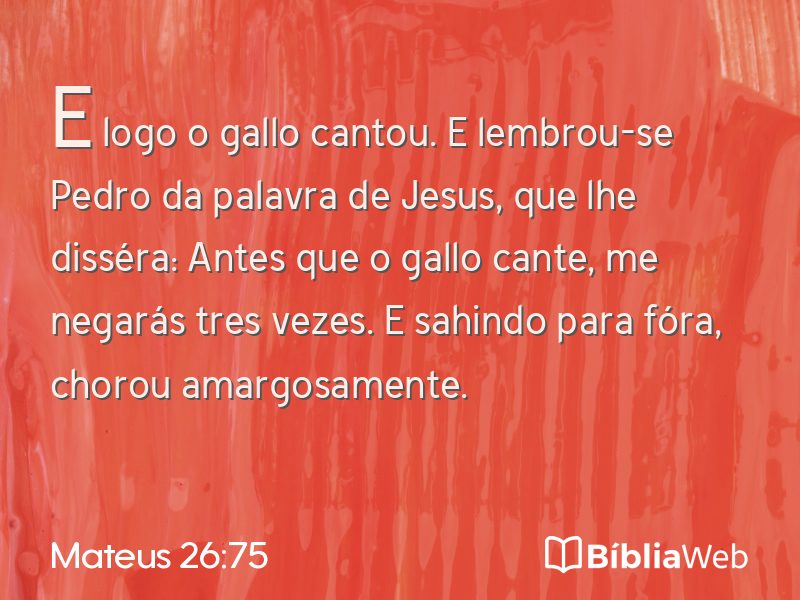 Mateus 26:75 em imagem para compartilhar