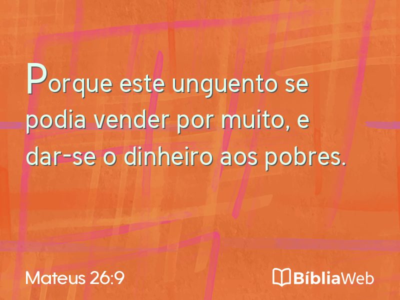 Mateus 26:9 em imagem para compartilhar