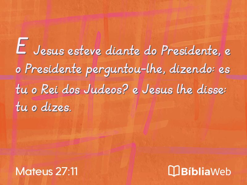 Mateus 27:11 em imagem para compartilhar
