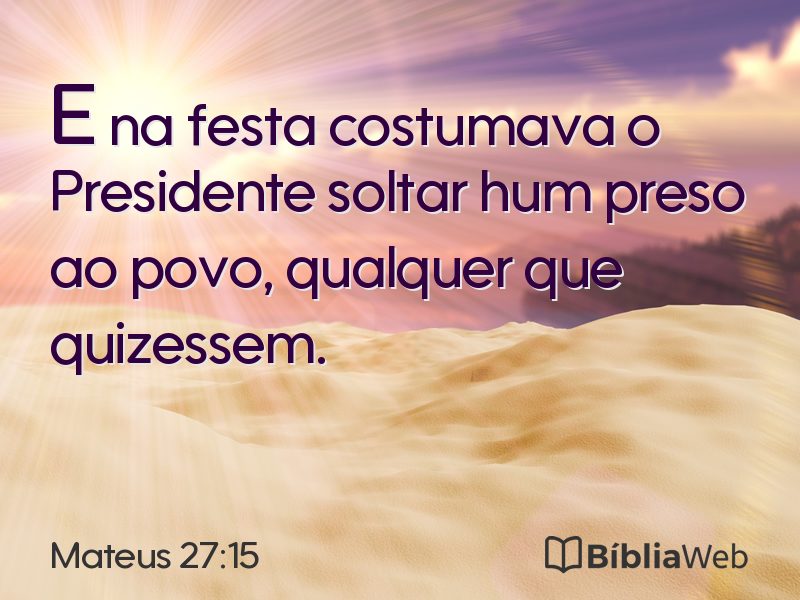 Mateus 27:15 em imagem para compartilhar