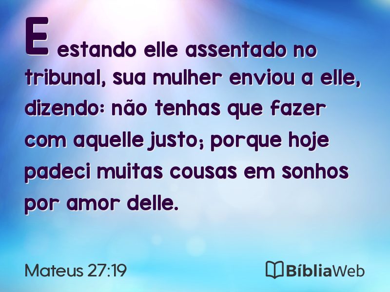 Mateus 27:19 em imagem para compartilhar