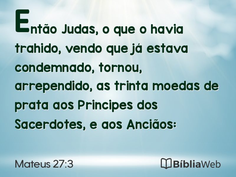 Mateus 27:3 em imagem para compartilhar