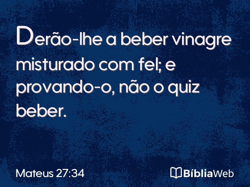 Mateus 27:34 em imagem para compartilhar