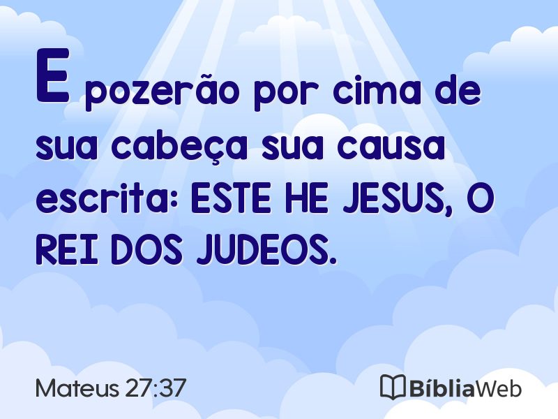 Mateus 27:37 em imagem para compartilhar