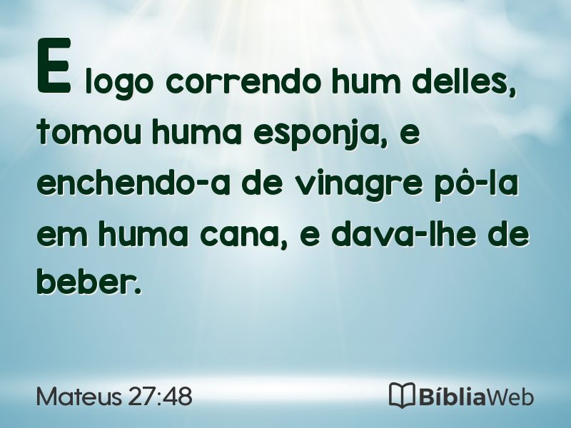 Mateus 27:48 em imagem para compartilhar
