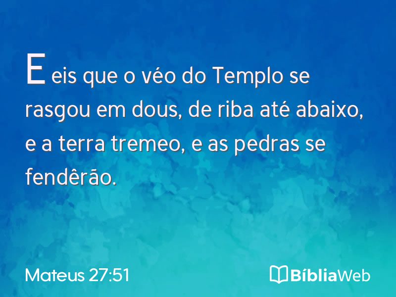 Mateus 27:51 em imagem para compartilhar