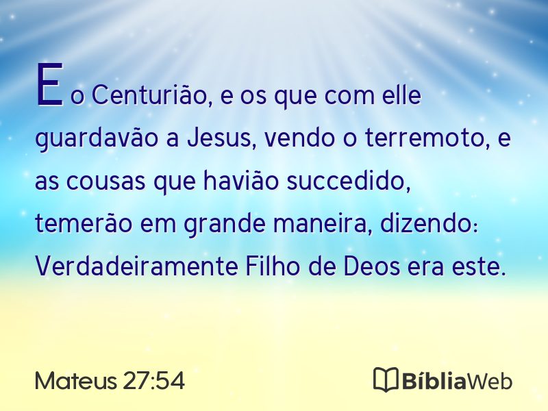 Mateus 27:54 em imagem para compartilhar