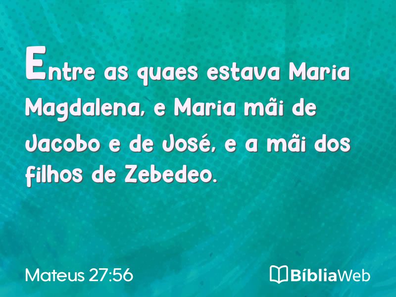Mateus 27:56 em imagem para compartilhar