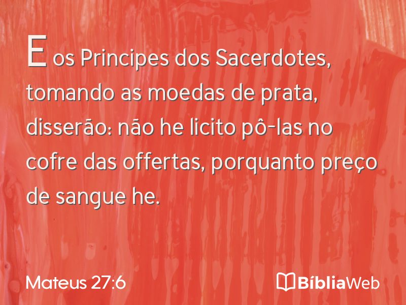 Mateus 27:6 em imagem para compartilhar
