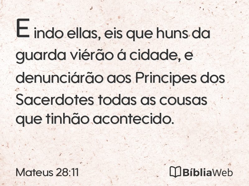Mateus 28:11 em imagem para compartilhar