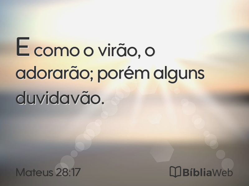 Mateus 28:17 em imagem para compartilhar