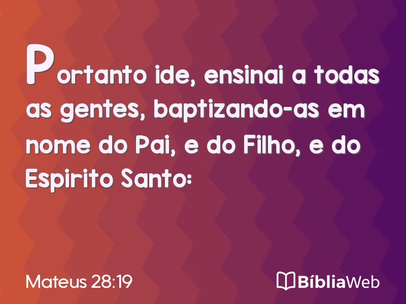 Mateus 28:19 em imagem para compartilhar