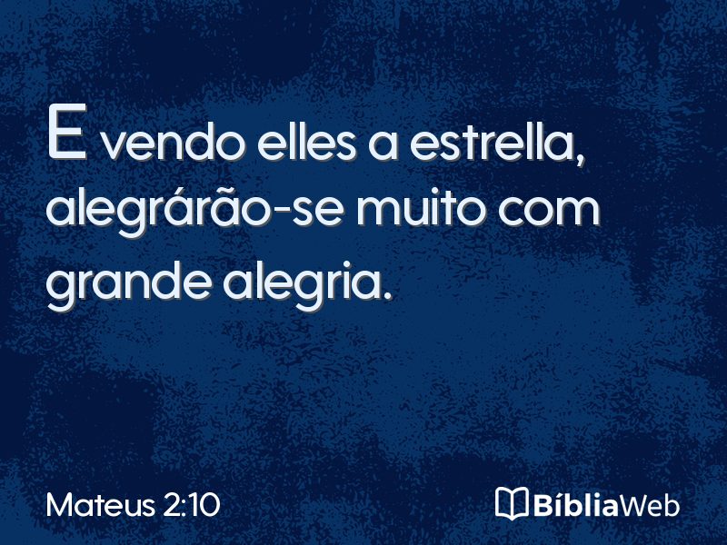 Mateus 2:10 em imagem para compartilhar