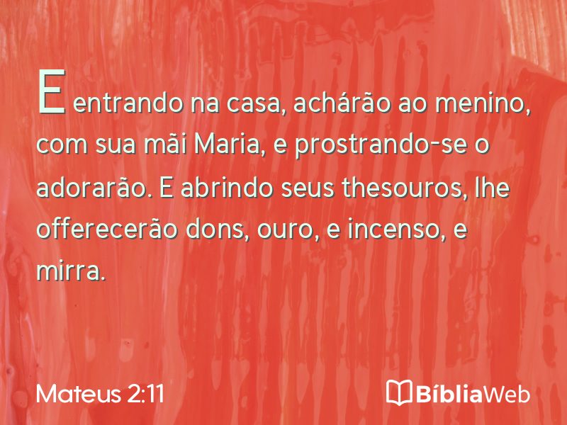 Mateus 2:11 em imagem para compartilhar
