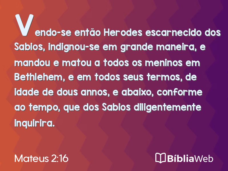 Mateus 2:16 em imagem para compartilhar
