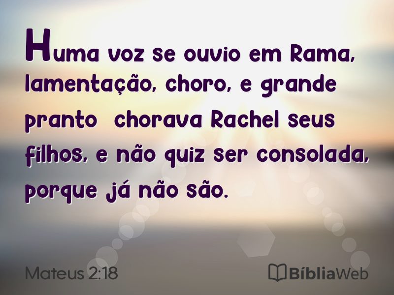 Mateus 2:18 em imagem para compartilhar