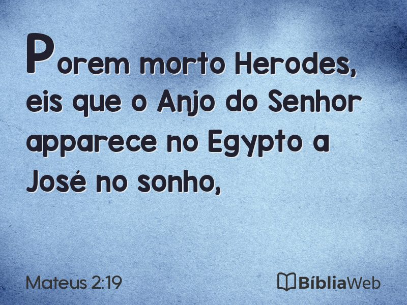 Mateus 2:19 em imagem para compartilhar
