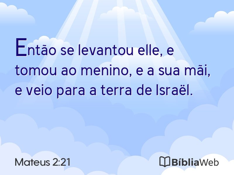 Mateus 2:21 em imagem para compartilhar