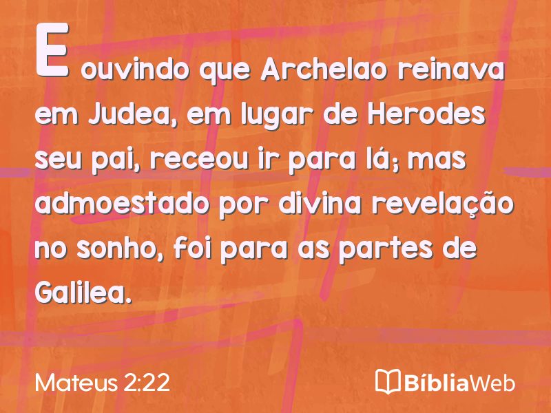 Mateus 2:22 em imagem para compartilhar