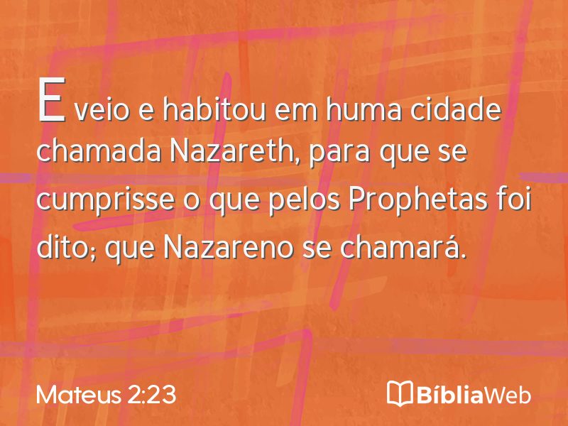 Mateus 2:23 em imagem para compartilhar