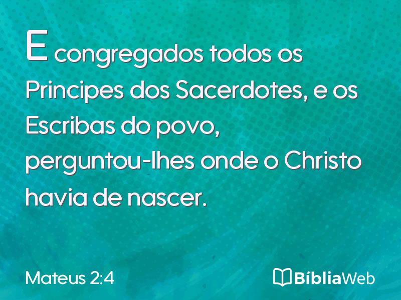 Mateus 2:4 em imagem para compartilhar