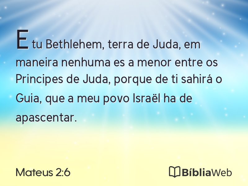 Mateus 2:6 em imagem para compartilhar