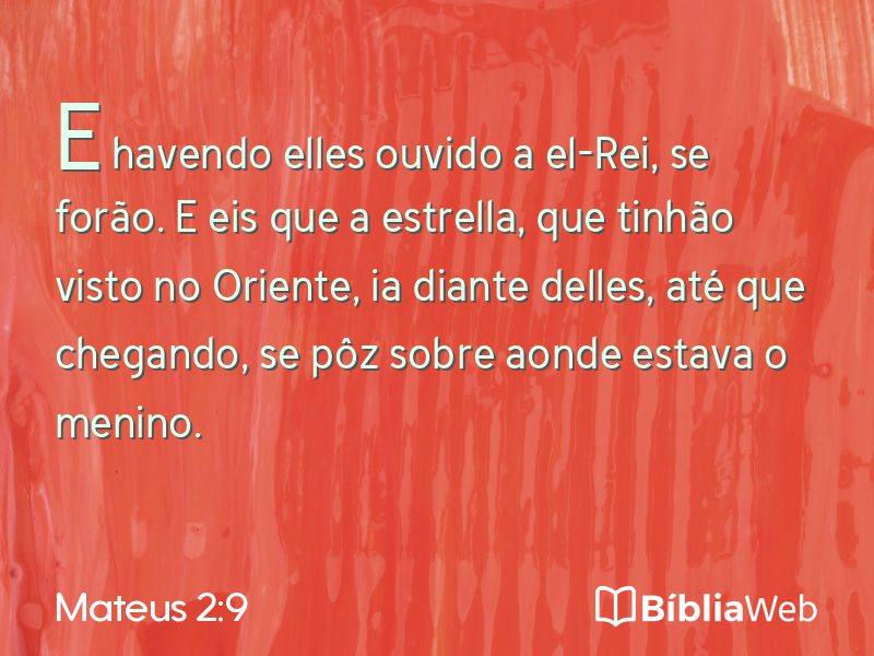 Mateus 2:9 em imagem para compartilhar