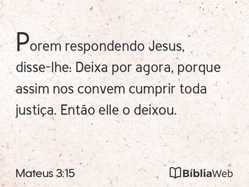 Mateus 3:15 em imagem para compartilhar