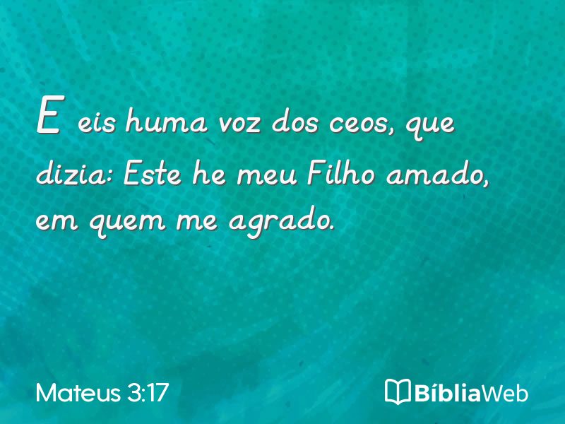 Mateus 3:17 em imagem para compartilhar