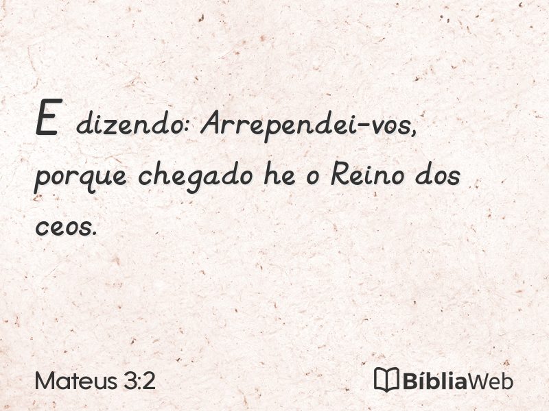 Mateus 3:2 em imagem para compartilhar