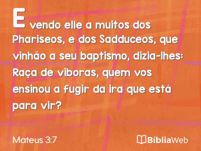 Mateus 3:7 em imagem para compartilhar
