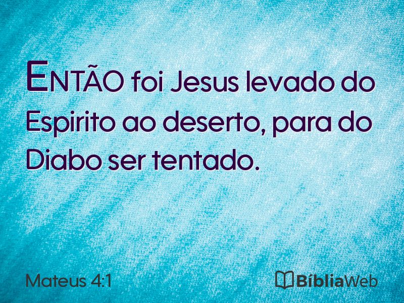 Mateus 4:1 em imagem para compartilhar