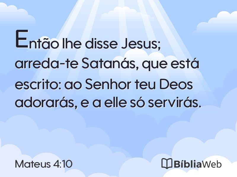 Mateus 4:10 em imagem para compartilhar